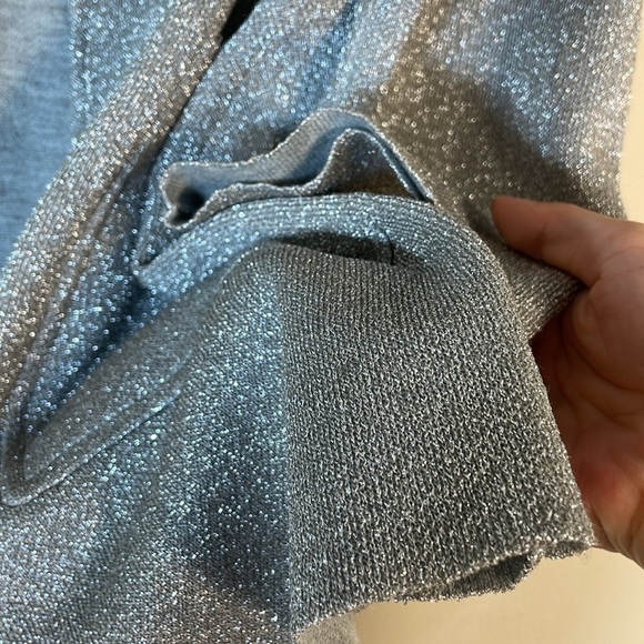 NWT. J. Crew 365 XS Glitter Merino Wool Blend Open Front Jacket Machine Washable - Picture 5 of 10